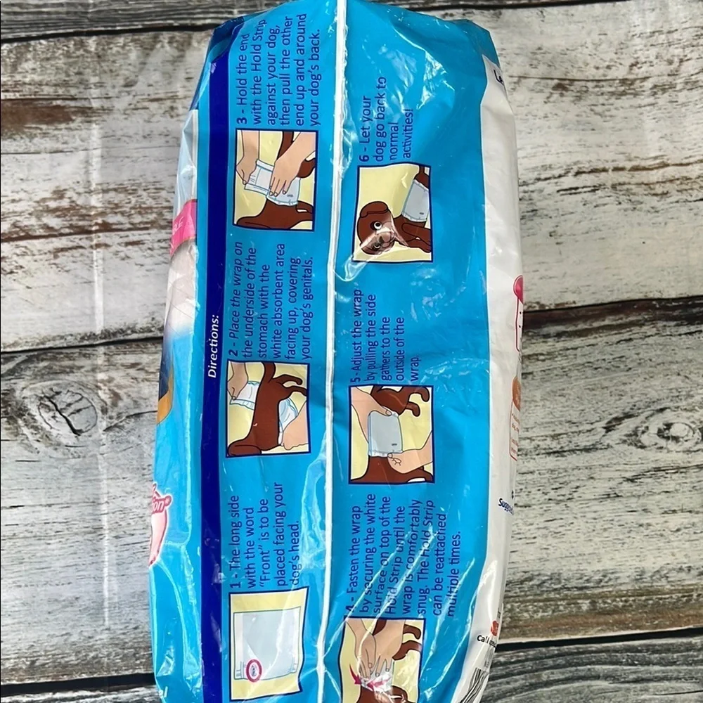 Hartz Disposable Male Dog Wraps with FlashDry Gel Technology, Medium: 19 - 22-in